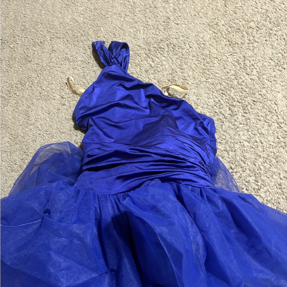 Elegant Blue One-Shoulder Ballet Costume